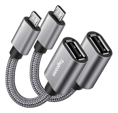 Adaptador Micro Usb A Usb, Otg Cable 2pc, Usb 2.0