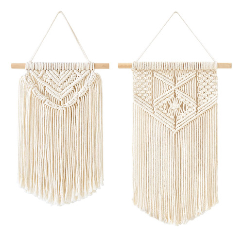 2 Pieza Macrame Para Colgar Pared