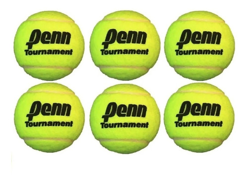 6 Pelotas Penn Tournament Sueltas Granel Tenis Padel Masajes