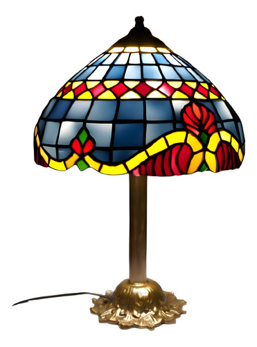 Luminária Abajur Tiffany Turca Vintage Vitral Retrô Color 3