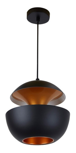 Lámpara Colgante Negro Mate / Interior Cobre 8.5w 100-240 V
