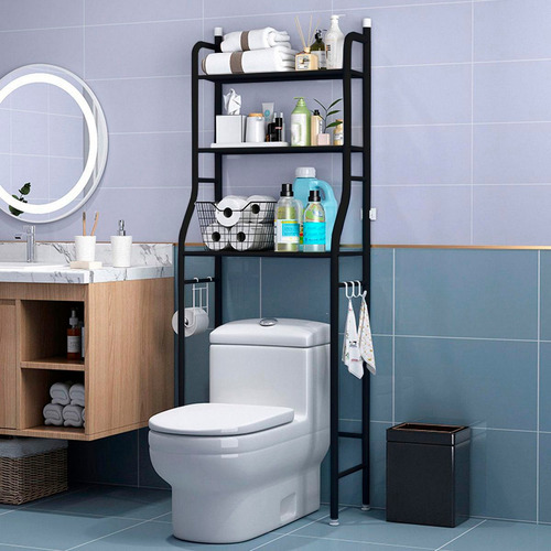 Organizador De Baño Metálico 3 Estantes Negro - Koa SINO100-NE