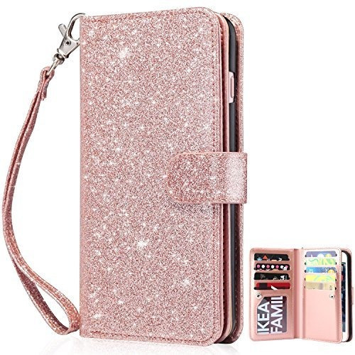 Estuche Para iPhone 8 Case, iPhone 7 Con Brillantina Rosado