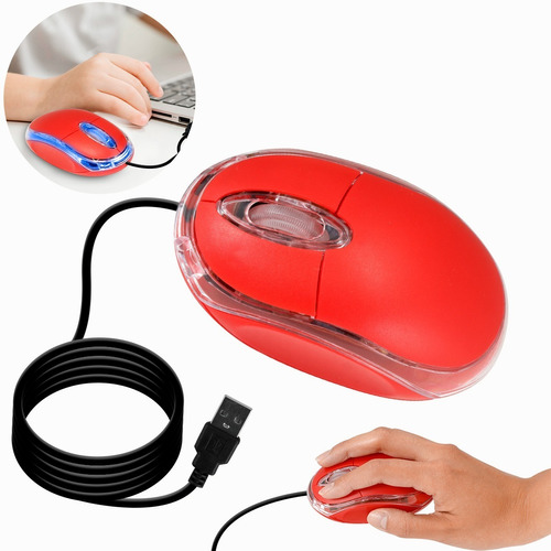 Mouse Usb Optico 1200 Dpi Laptop Pc Notebook Luz Economico