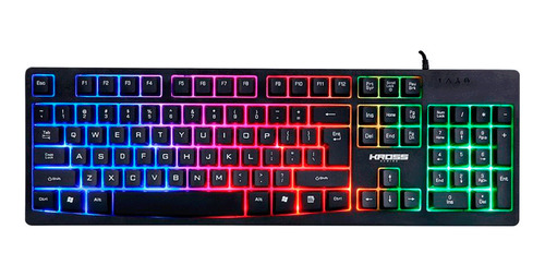 Teclado Gamer C/ Fio Kross Njord Membrana Led Rgb Ke-kg105