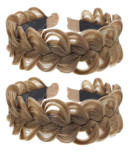 2 Diademas De Peluca Trenzadas Para Mujer, A La Moda