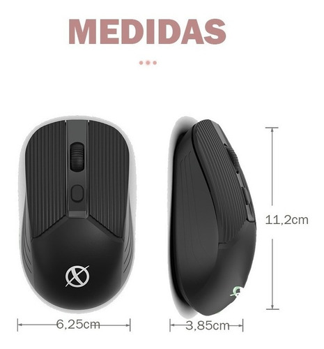 Mouse Xinua M2 Recargable Usb Silencioso Sleep Usb 2.4ghz