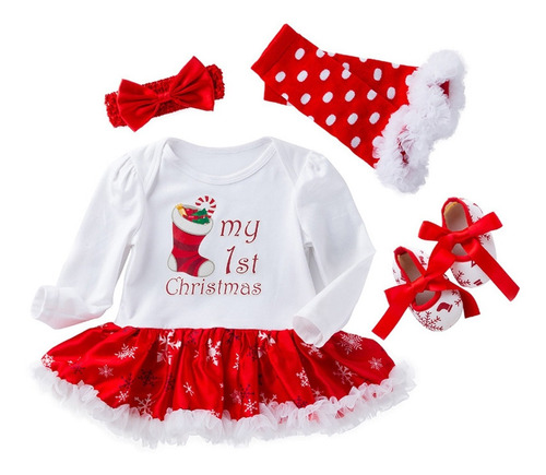 Vestido Navidad Bebe Niña Familia Cumpleaños Decorativas