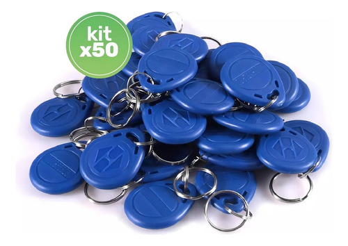 Kit X50 Llavero De Proximidad Tag Mifare Control 13.56 Mhz Azul