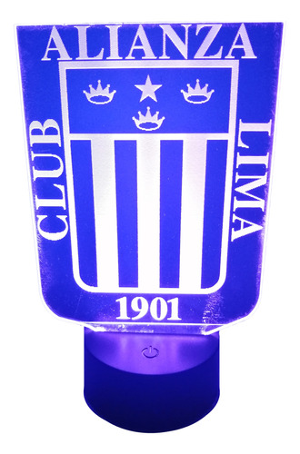 Lámpara Led Insignia Perú Alianza Lima 7 Colores En Uno