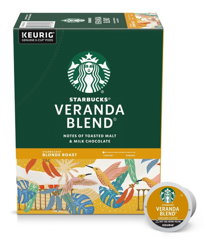 Starbucks Veranda Blend Blonde  Roast Keurig 22pods