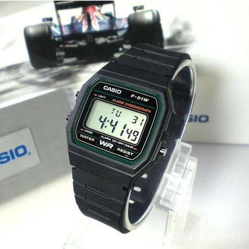 Reloj de pulsera Casio Collection F-91 de cuerpo color negro