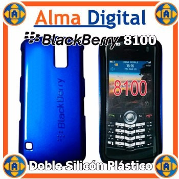 2x Forro Doble Plastico Silicon Blackberry Pearl 8100 Estuch