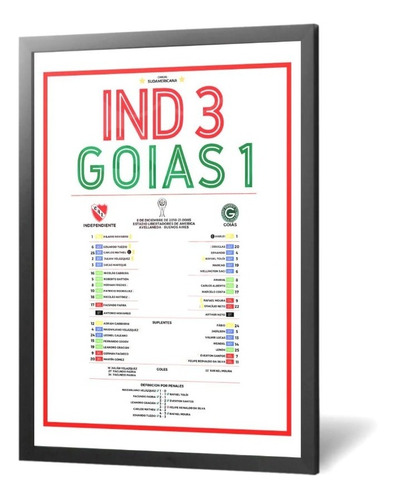 Cuadro Final Independiente Vs Goias C/vidrio 33cm X 43cm