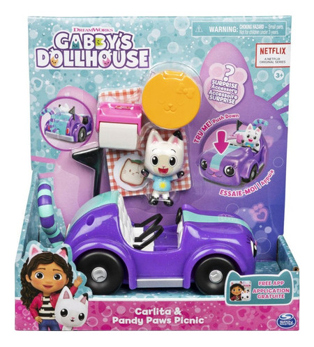Gabby's Dollhouse Carlita Vehículo De Picnic Y Accesorios