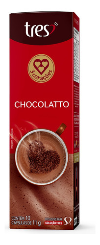 Chocolate Quente Em Cápsula Chocolatto Caixa 110g Com 10 Unidades 3 Corações