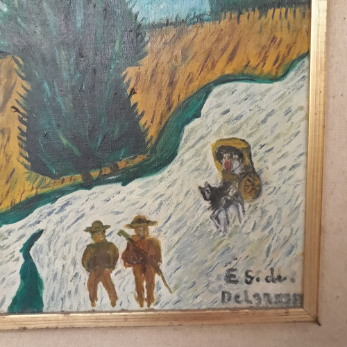 Cuadro Al Óleo Original De Elena Delgrosso (Usado)