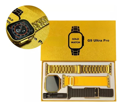 Kit Smartwatch Bluetooth Multibanda Color Dorado