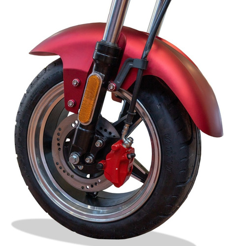 Imagen 5 de 19 de Moto Eléctrica Chopper Gilroy Motor Bateria Litio Color Rojo