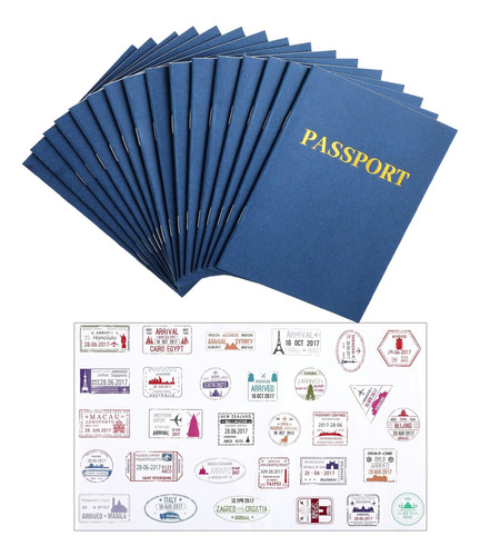 Gersoniel 16 Piezas De Pegatinas Para Pasaporte, Colección D