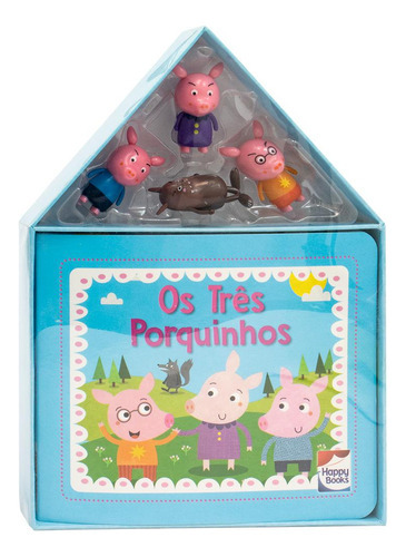 Livro-casinha De Contos: Três Porquinhos, Os, De Mammoth World. Editora Happy Books, Capa Dura Em Português