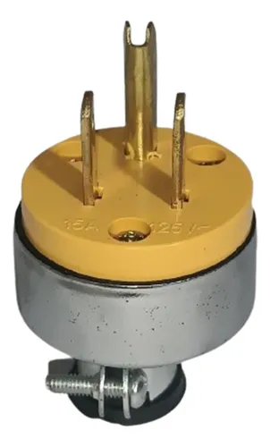comprar Enchufe Amarillo De 3 Patas De Metal Con Abrazadera Rp