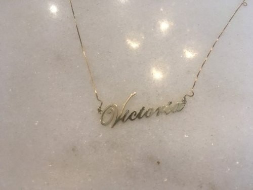 Gargantilha Com Nome Em Ouro 18k Com Diamante