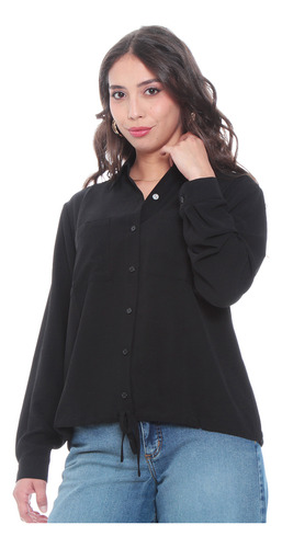 Blusa Wados Con Cintura Ajustable Y Bolsillos