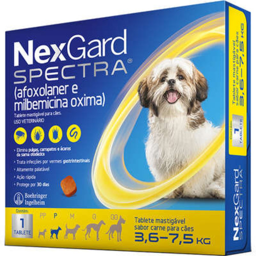 Nexgard Spectra Cães De 3,6 A 7,5kg Caixa Lacrada Original