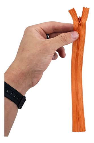 Zíper Invisível - 15cm - 10 Unidades Cor Laranja - 523