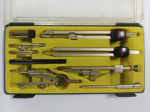 Juego Compas Rotring 530216. Nunca Se Usó. Años 80 Metal