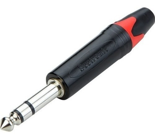 Imagen 1 de 4 de Ficha Plug Stereo Trs Recto Metal - Seetronic Mp3x-b