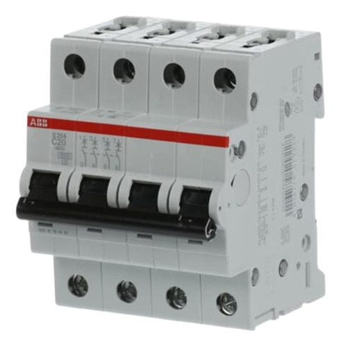 2cds254001r0204 Abb S204-c20 Disyuntor En Miniatura 4p C 2p
