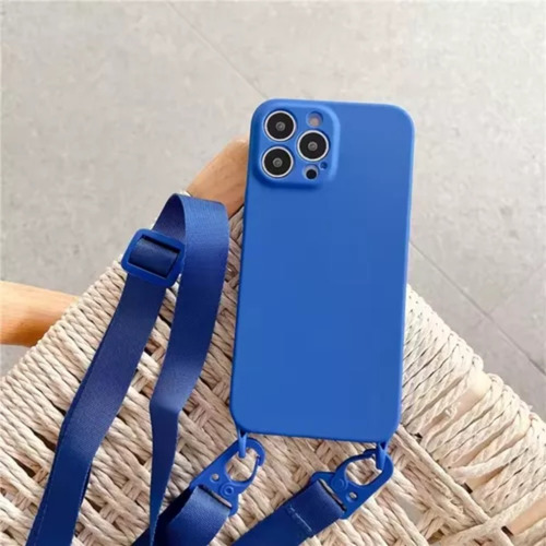 Capa Com Alça Compatível iPhone 13, 14, 15 Promax Cores Luxo