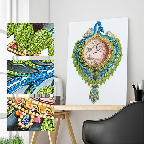 Kit De Reloj De Pintura De Diamantes 5d Para Bricolaje Con F