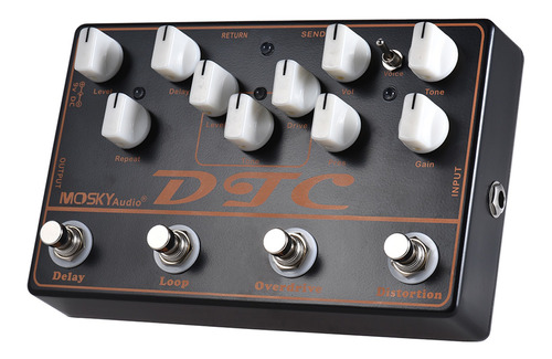 Mosky Dtc 4 En 1 Guitarra Eléctrica Efectos Pedal Distorsión