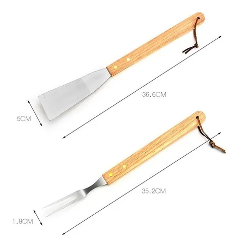 Set Parrillero 10 Herramientas Con Bolso Para Asados