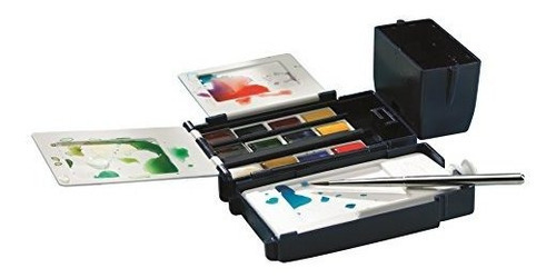 Acuarelas Winsor Y Newton Con 12 Medias Pastillas Ligero