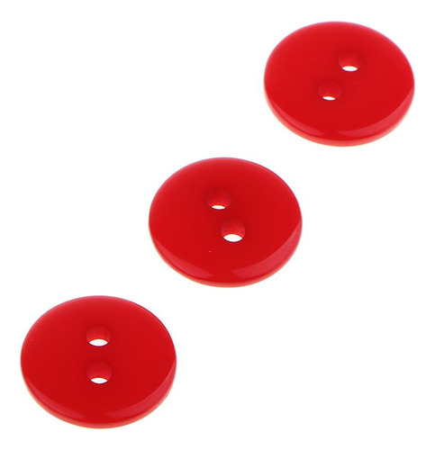 6x 100 Piezas Botones De Resina, 2 Agujeros 1 Cm Botones