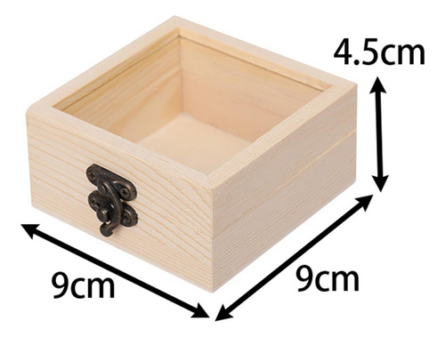 3 Caja De Almacenamiento De Madera, Joyero Con Tapa De