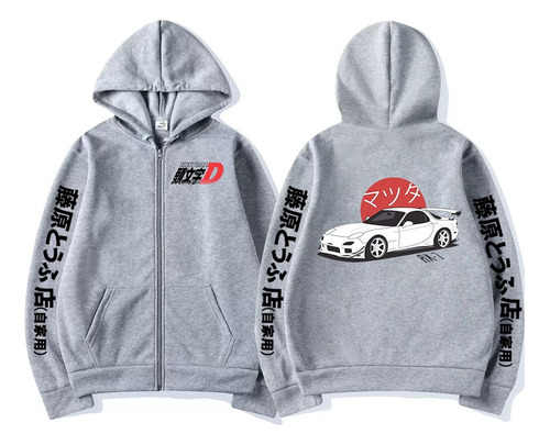 Sudadera Con Capucha De Anime Initial D Mazda Rx7 Para Hombr