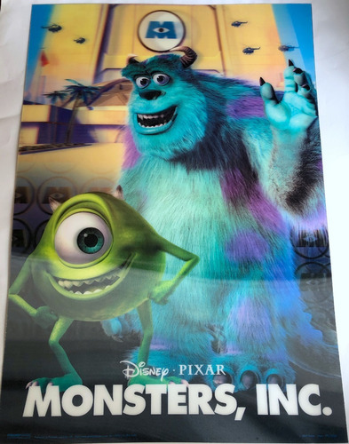 Monsters, Inc (pixar) Poster 3d (importado)