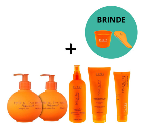 Kpro- Kit Petit Sh+ Cond+ Leave-in+cachinhos+ Modeladora 90g