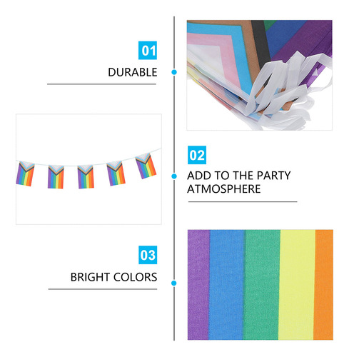 Banderín De Colores Arcoíris Para Colgar, Diseño De Orgullo