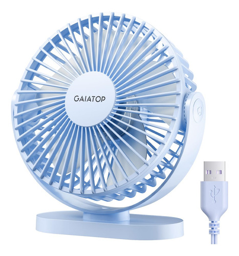 Gaiatop Ventilador De Escritorio Usb, Potente Ventilador Por