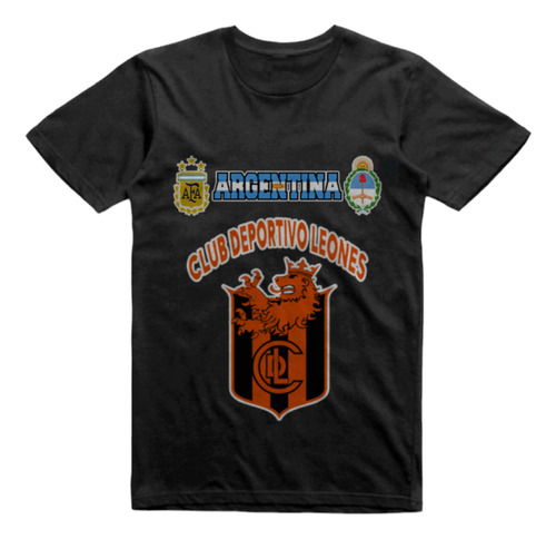 Remera Infantil Negra Club Deportivo Leones Perico Jujuy