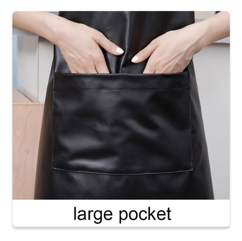 Delantal Impermeable Con Bolsillo Grande, Material De Pu