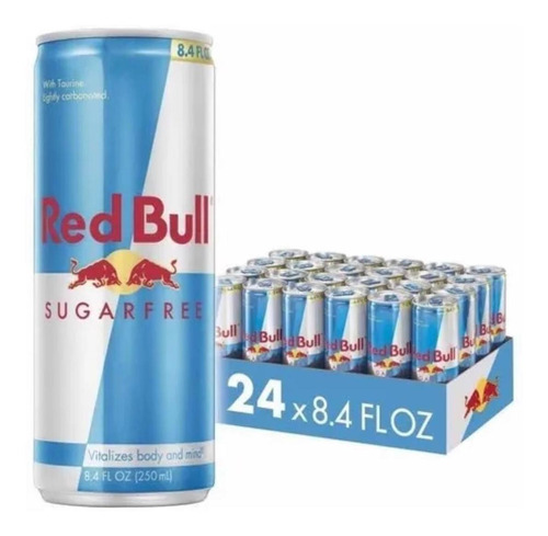 Red Bull Sugarfree Sin Azucar 250 Ml Pack X24 Energizante