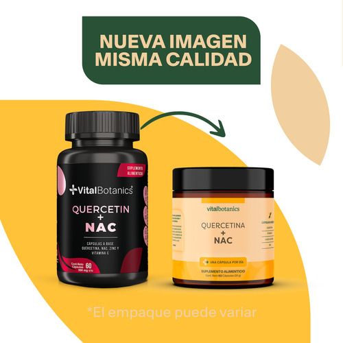 Quercetina + Nac 60 Capsulas A Base De Quercetina, Nac, Zinc