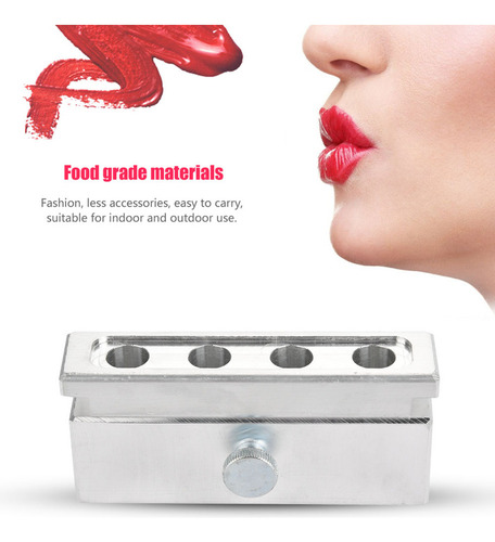 Molde Labial Diy Lipstick Mold, 4 Cavidades, De Aleación De
